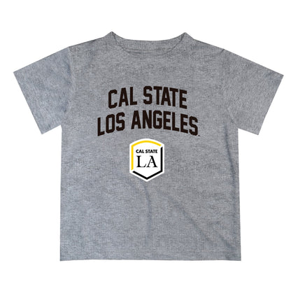 Cal State LA Golden Eagles Vive La Fete Boys Game Day V2 Heather Gray Short Sleeve Tee Shirt
