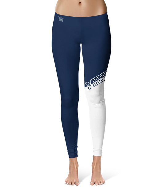 Colorado School of Mines Orediggers Vive La Fete Game Day Collegiate Leg Color Block Women Blue White Yoga Leggings