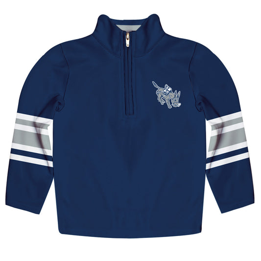 Colorado School of Mines Orediggers Game Day Blue Quarter Zip Pullover for Infants Toddlers by Vive La Fete