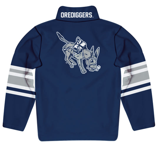 Mouseover Image, Colorado School of Mines Orediggers Game Day Blue Quarter Zip Pullover for Infants Toddlers by Vive La Fete