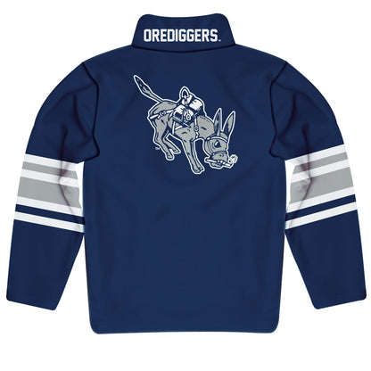 Colorado School of Mines Orediggers Game Day Blue Quarter Zip Pullover for Infants Toddlers by Vive La Fete