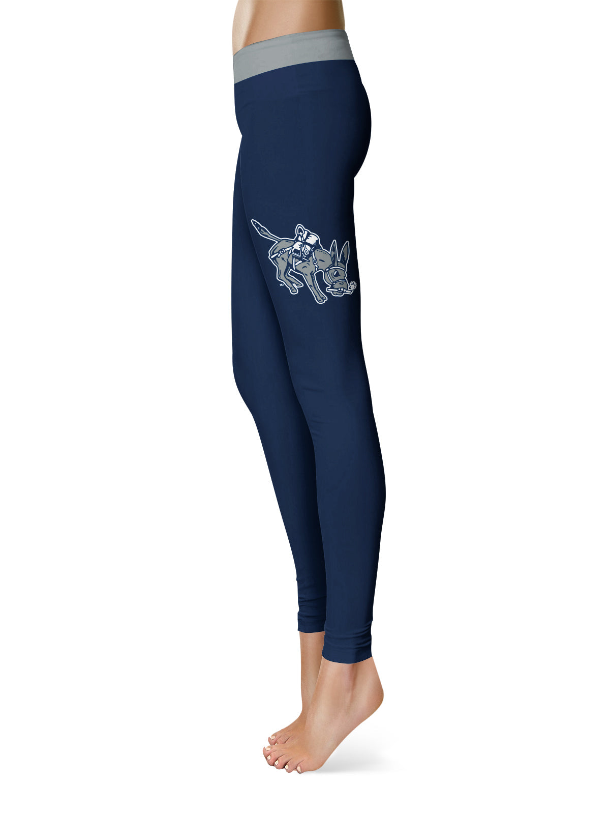 Mines Orediggers Vive La Fete Game Day Collegiate Logo on Thigh Blue Women Yoga Leggings 2.5 Waist Tights