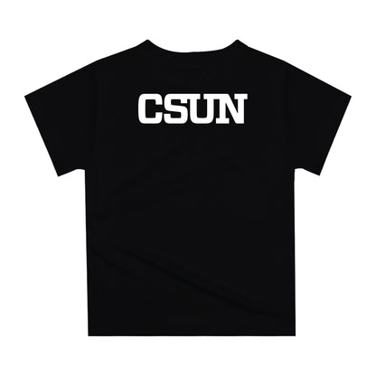 Cal State Univeristy Northridge Matadors CSUN Original Dripping Basketball Black T-Shirt by Vive La Fete