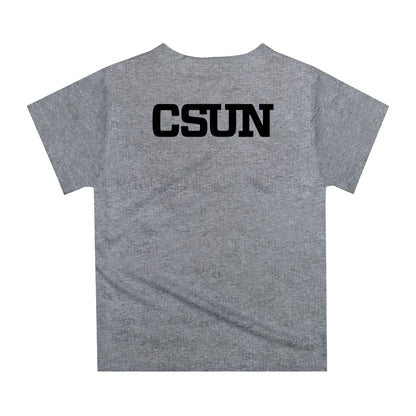 Cal State Univeristy Northridge Matadors CSUN Original Dripping Basketball Heather Gray T-Shirt by Vive La Fete