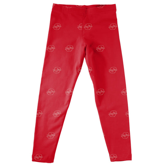 Cal State Stanislaus Warriors Girls Game Day Classic Play Red Leggings Tights