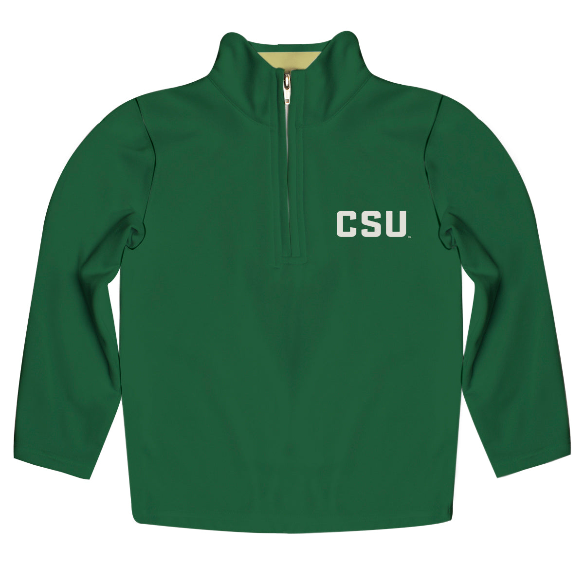 Colorado State Rams CSU Game Day Solid Gold Quarter Zip Pullover for Infants Toddlers by Vive La Fete