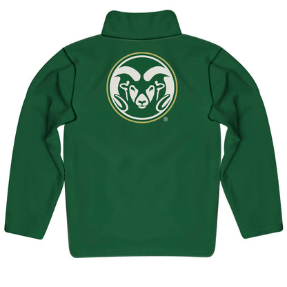 Colorado State Rams CSU Game Day Solid Gold Quarter Zip Pullover for Infants Toddlers by Vive La Fete