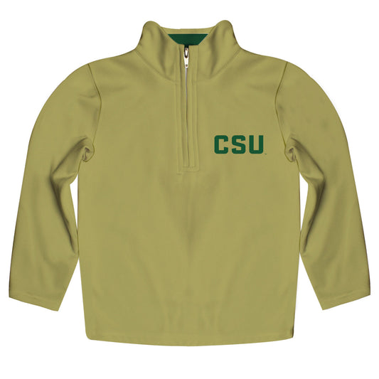 Colorado State Rams CSU Game Day Solid Gold Quarter Zip Pullover for Infants Toddlers by Vive La Fete