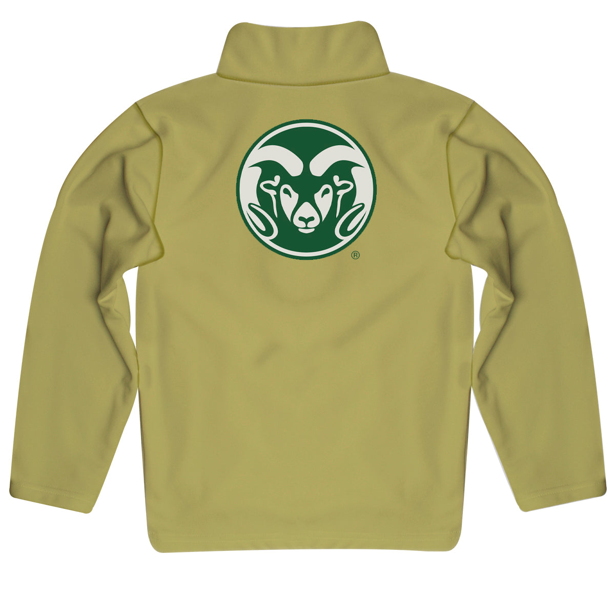 Colorado State Rams CSU Game Day Solid Gold Quarter Zip Pullover for Infants Toddlers by Vive La Fete