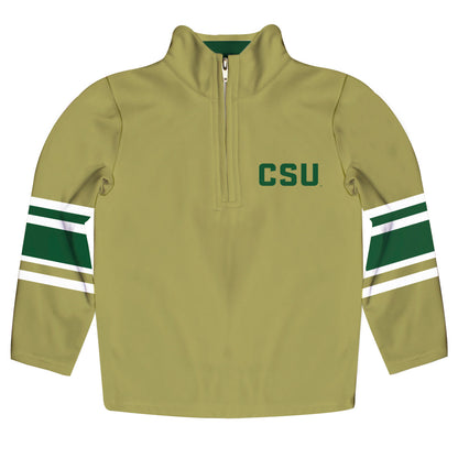 Colorado State Rams CSU Game Day Gold Quarter Zip Pullover for Infants Toddlers by Vive La Fete