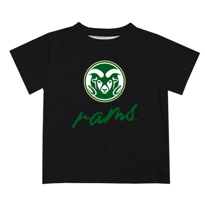 Colorado State Rams CSU Vive La Fete Script V1 Black Short Sleeve Tee Shirt