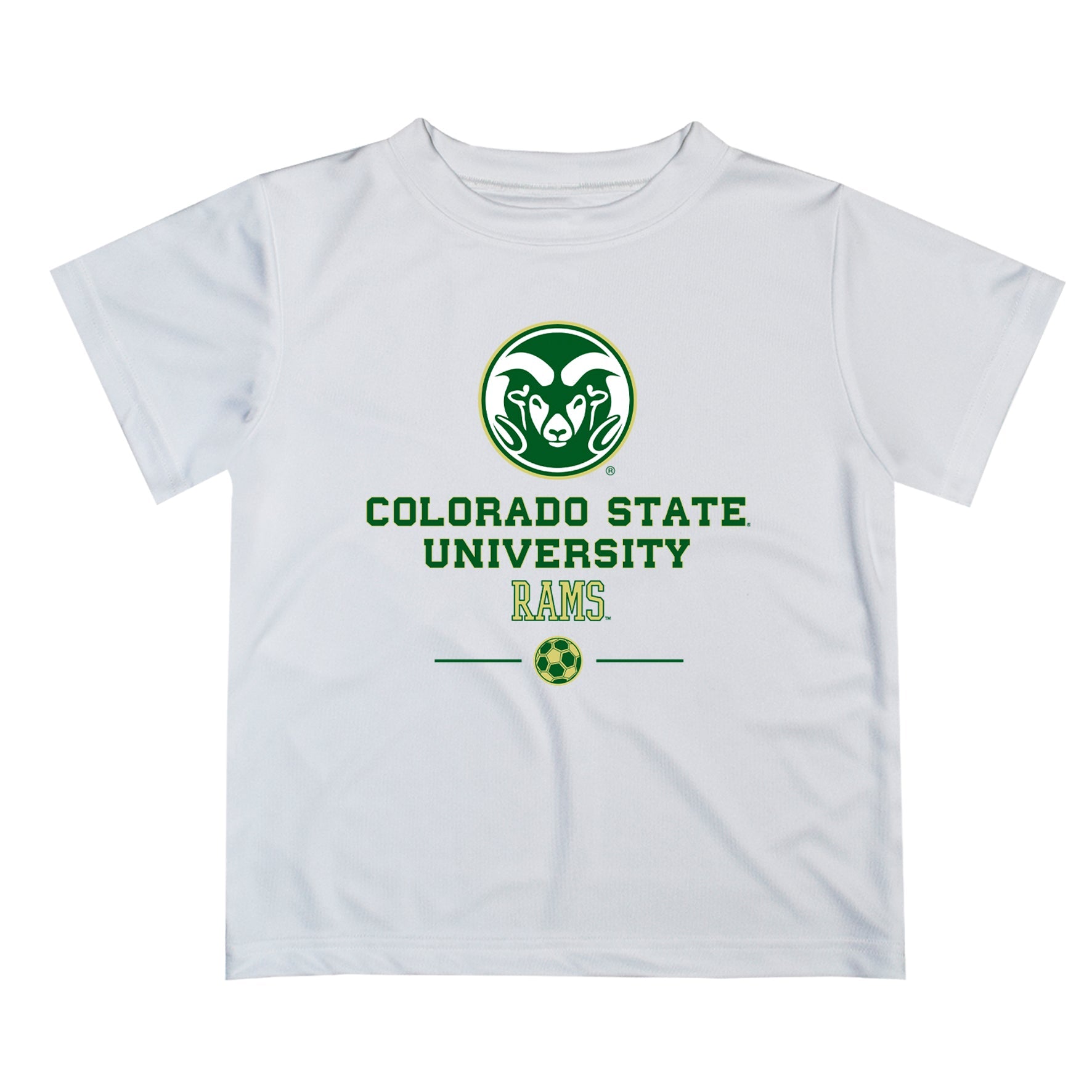 Colorado State Rams CSU Vive La Fete Soccer V1 White Short Sleeve Tee Shirt