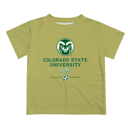 Colorado State Rams CSU Vive La Fete Soccer V1 Gold Short Sleeve Tee Shirt