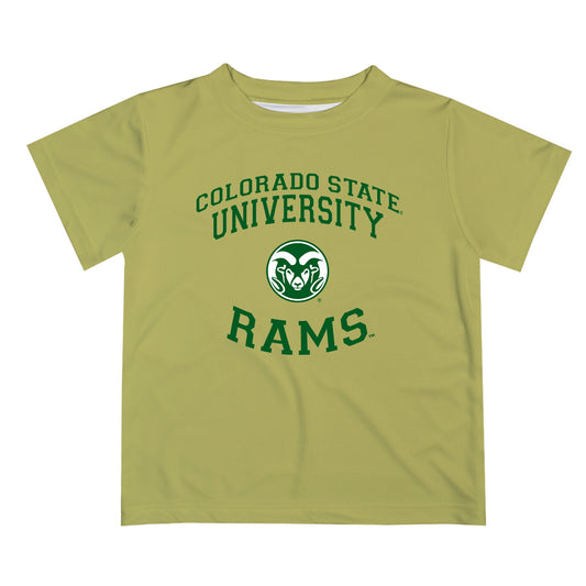 Colorado State Rams CSU Vive La Fete Boys Game Day V1 Gold Short Sleeve Tee Shirt
