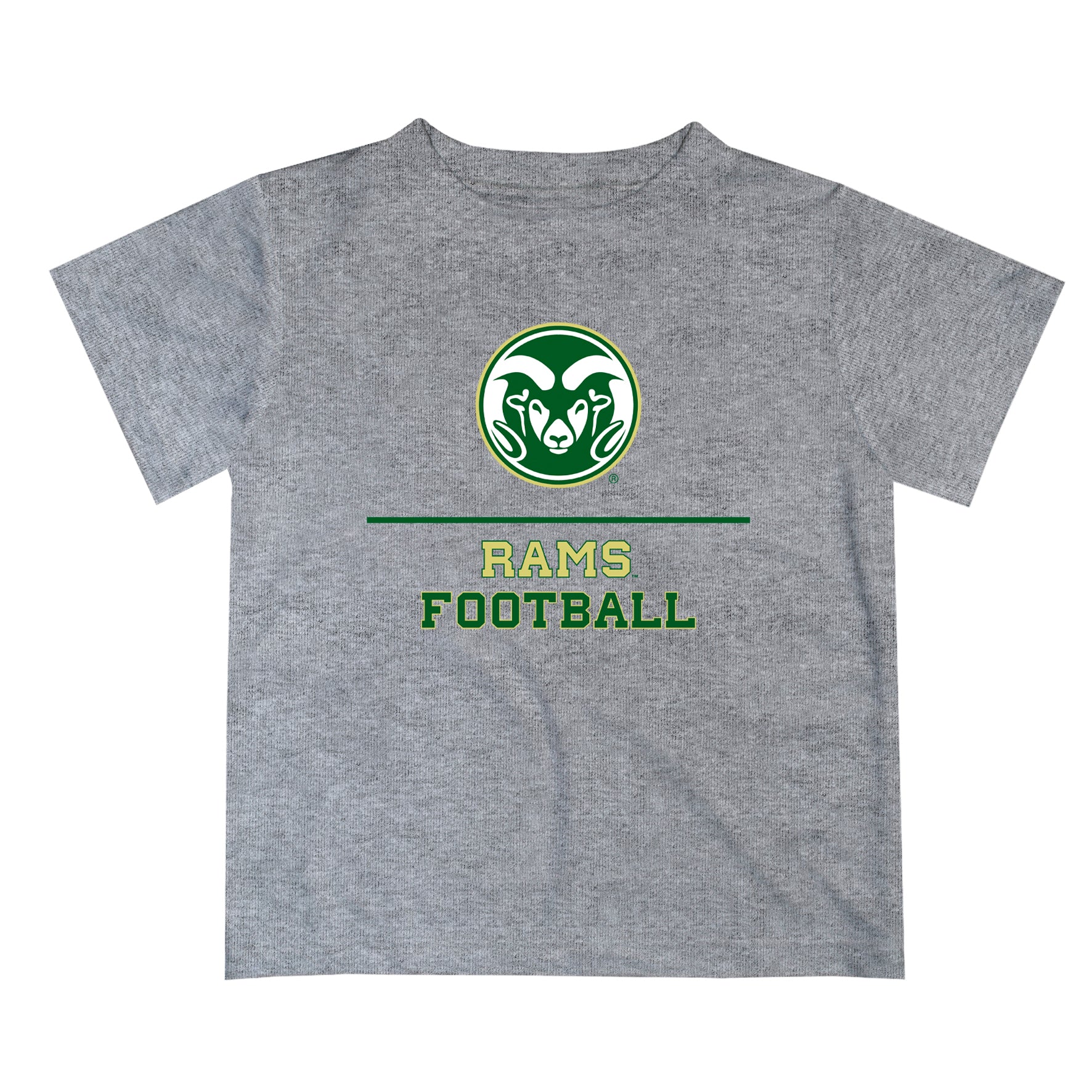 Colorado State Rams CSU Vive La Fete Football V1 Heather Gray Short Sleeve Tee Shirt