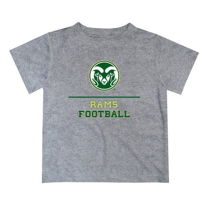 Colorado State Rams CSU Vive La Fete Football V1 Heather Gray Short Sleeve Tee Shirt