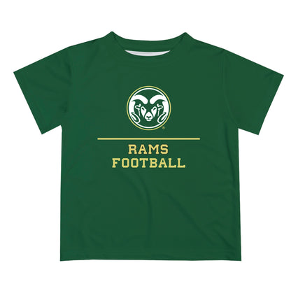 Colorado State Rams CSU Vive La Fete Football V1 Green Short Sleeve Tee Shirt