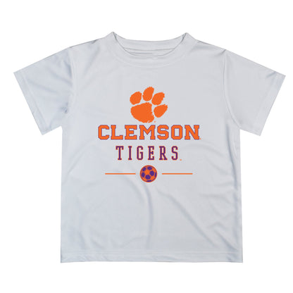 Clemson Tigers Vive La Fete Soccer V1 White Short Sleeve Tee Shirt