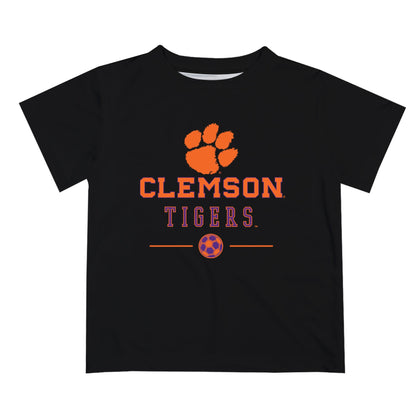 Clemson Tigers Vive La Fete Soccer V1 Black Short Sleeve Tee Shirt