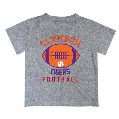 Clemson Tigers Vive La Fete Football V2 Gray Short Sleeve Tee Shirt