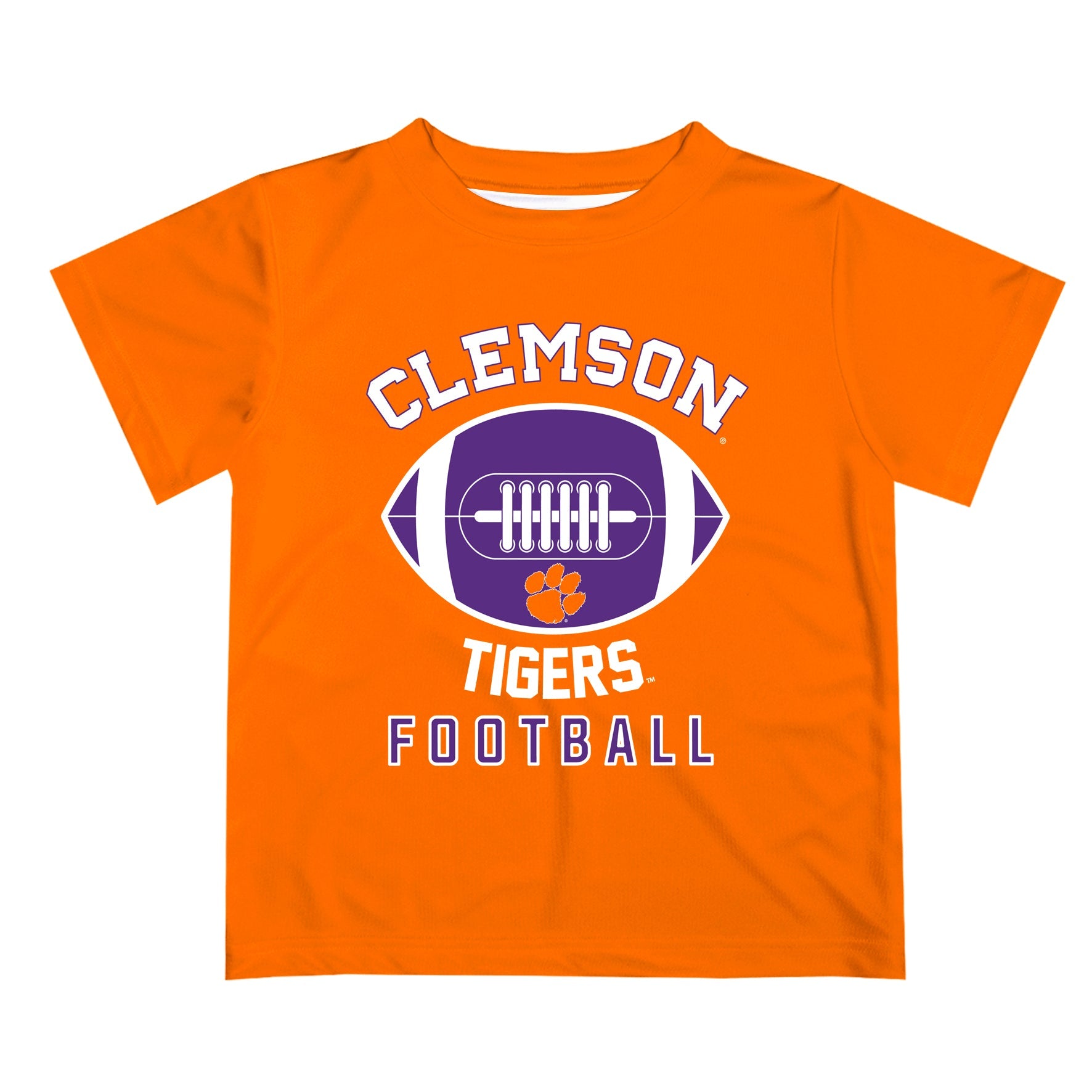 Clemson Tigers Vive La Fete Football V2 Orange Short Sleeve Tee Shirt