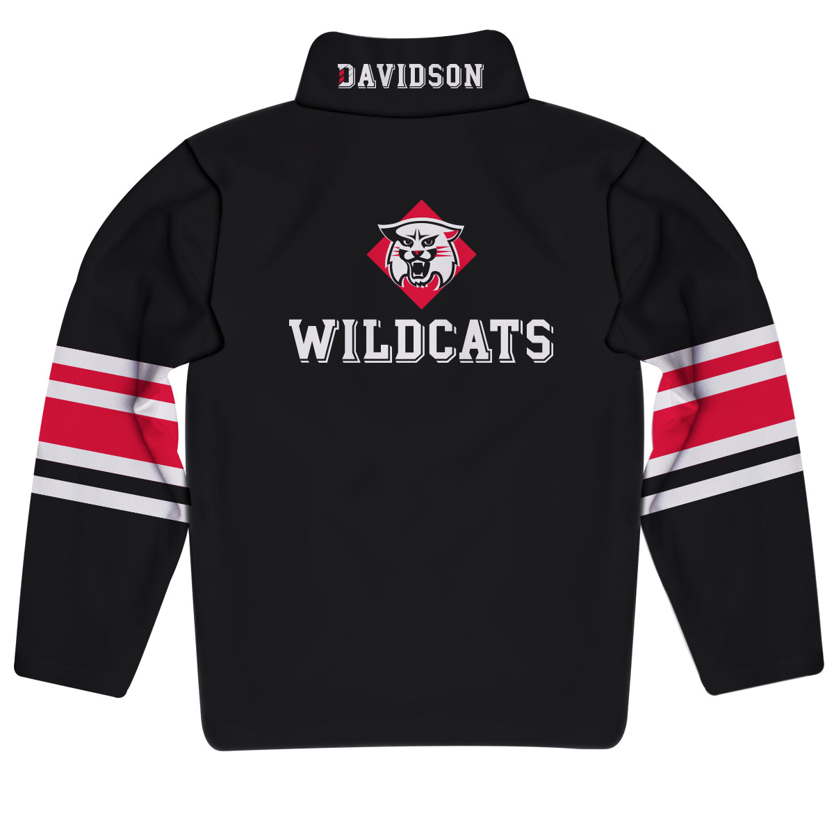 Davidson College Wildcats Game Day Black Quarter Zip Pullover for Infants Toddlers by Vive La Fete