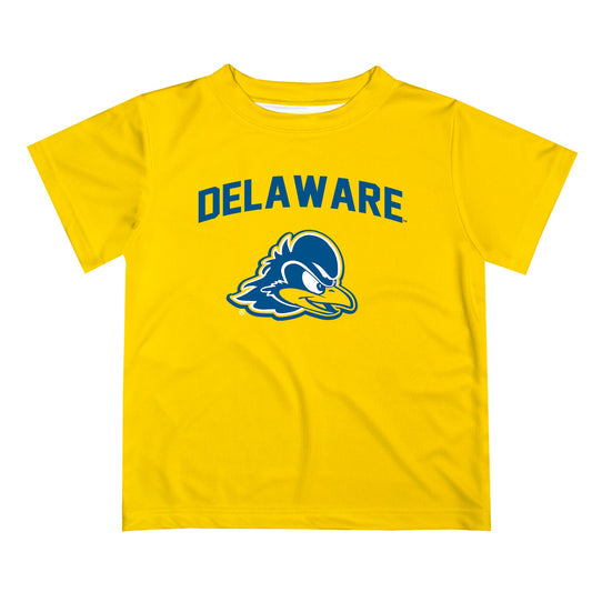 Delaware Blue Hens Vive La Fete Boys Game Day V2 Yellow Short Sleeve Tee Shirt