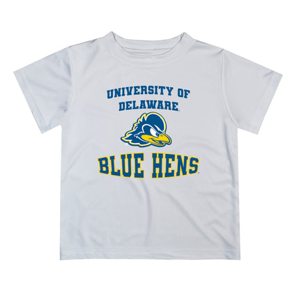 Delaware Blue Hens Vive La Fete Boys Game Day V3 White Short Sleeve Tee Shirt