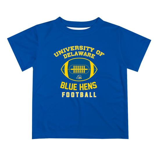 Mouseover Image, Delaware Blue Hens Vive La Fete Football V2 Yellow Short Sleeve Tee Shirt