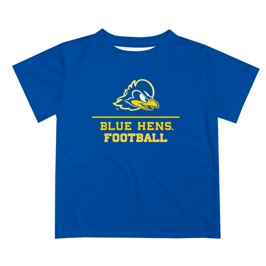 Mouseover Image, Delaware Blue Hens Vive La Fete Football V1 Yellow Short Sleeve Tee Shirt