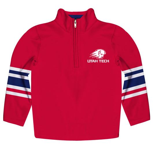 Utah Tech Trailblazers Game Day Red Quarter Zip Pullover for Infants Toddlers by Vive La Fete