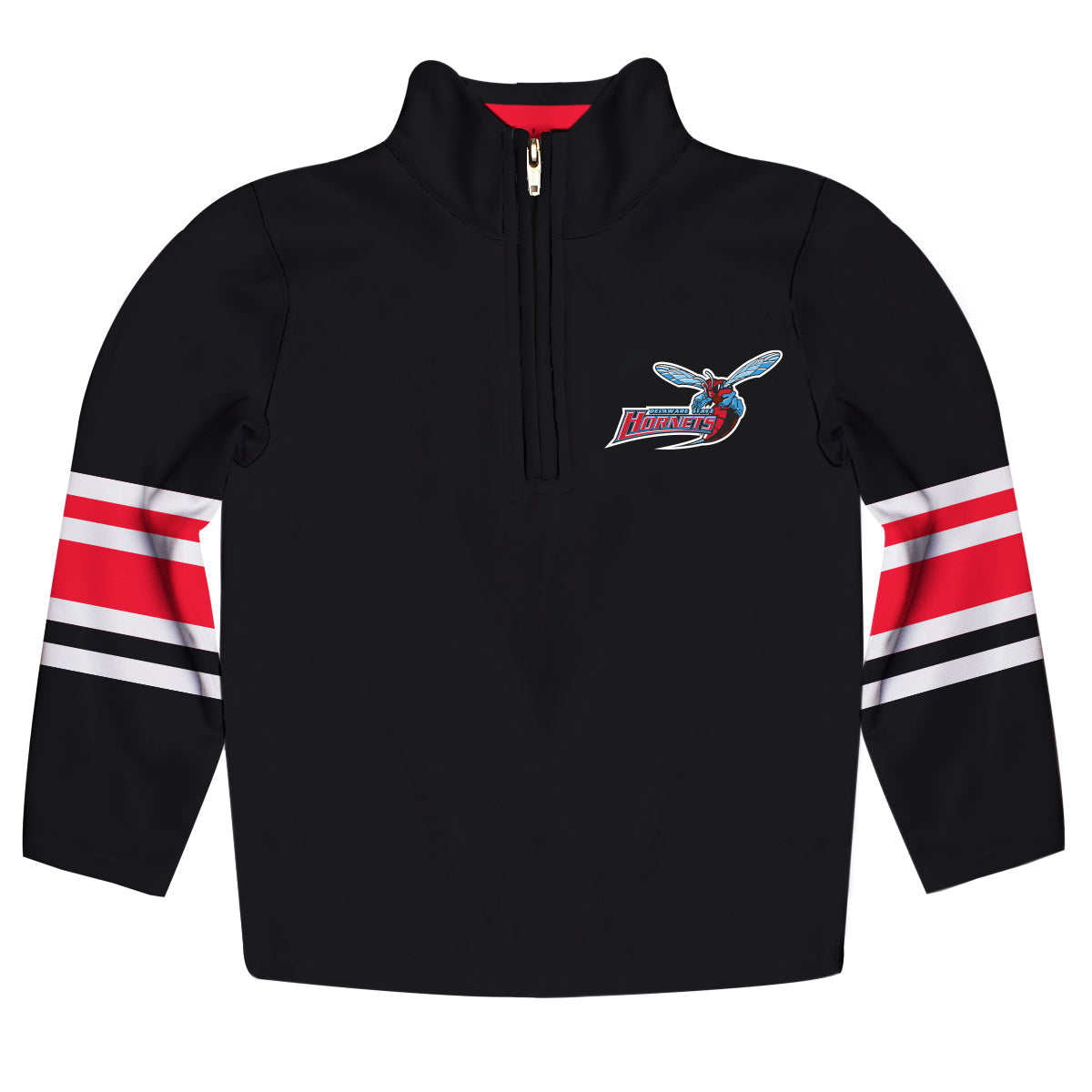 Delaware State Hornets Game Day Black Quarter Zip Pullover for Infants Toddlers by Vive La Fete