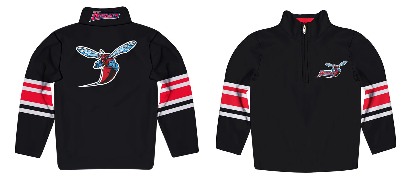 Delaware State Hornets Game Day Black Quarter Zip Pullover for Infants Toddlers by Vive La Fete