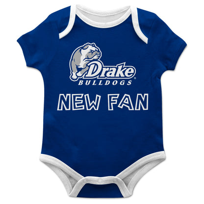 Drake University Bulldogs Infant Game Day Blue Short Sleeve One Piece Jumpsuit by Vive La Fete