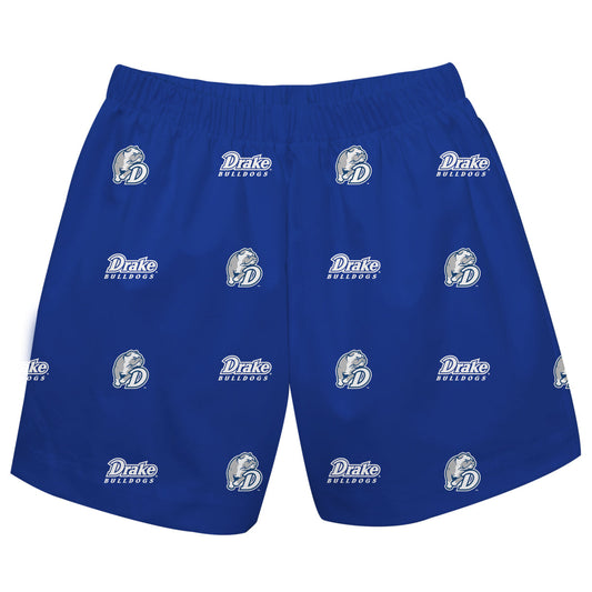 Drake University Bulldogs Boys Game Day Elastic Waist Classic Play Blue Pull On Shorts