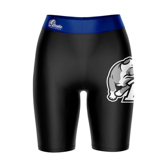 Drake Bulldogs Vive La Fete Game Day Logo on Thigh and Waistband Black and Blue Women Bike Short 9 Inseam"