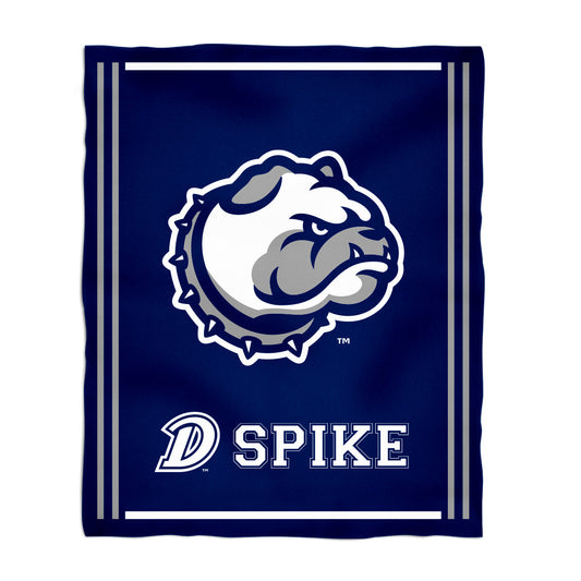 Drake University Bulldogs Kids Game Day Blue Plush Soft Minky Blanket 36 x 48 Mascot
