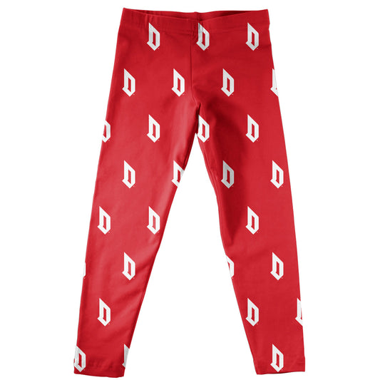 Duquesne University Dukes Girls Game Day Classic Play Red Leggings Tights