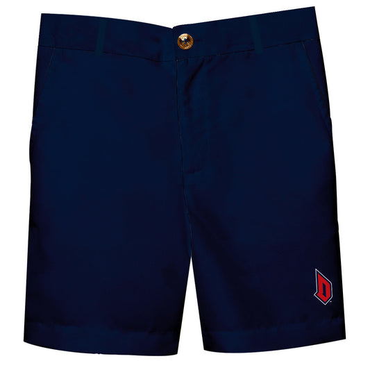 Duquesne Dukes Boys Game Day Logo Navy Structured Shorts