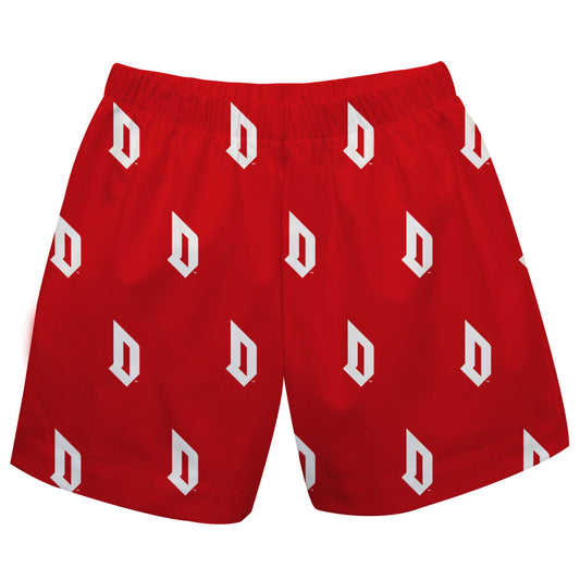 Duquesne Dukes Boys Game Day Elastic Waist Classic Play Red Pull On Shorts