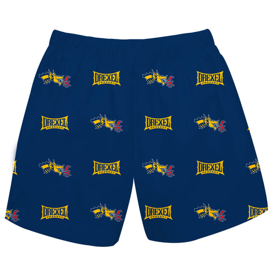 Drexel University Dragons Boys Game Day Elastic Waist Classic Play Blue Pull On Shorts