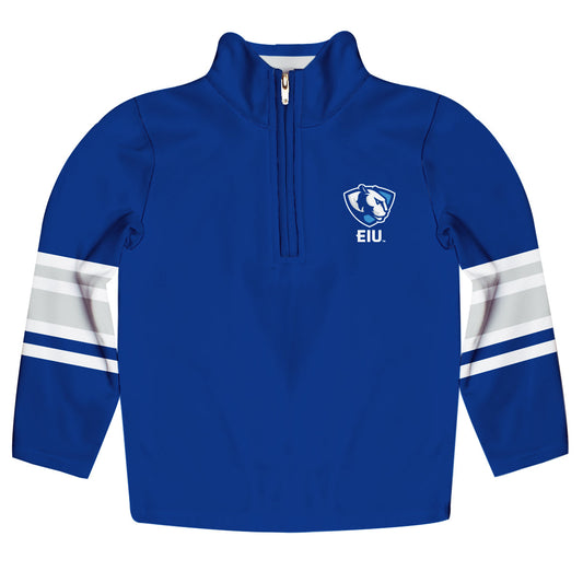 Eastern Illinois University Panthers EIU Game Day Blue Quarter Zip Pullover for Infants Toddlers by Vive La Fete