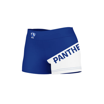 EIU Eastern Illinois University Vive La Fete Game Day Collegiate Leg Color Block Women Blue White Optimum Yoga Short - Vive La F̻te - Online Apparel Store