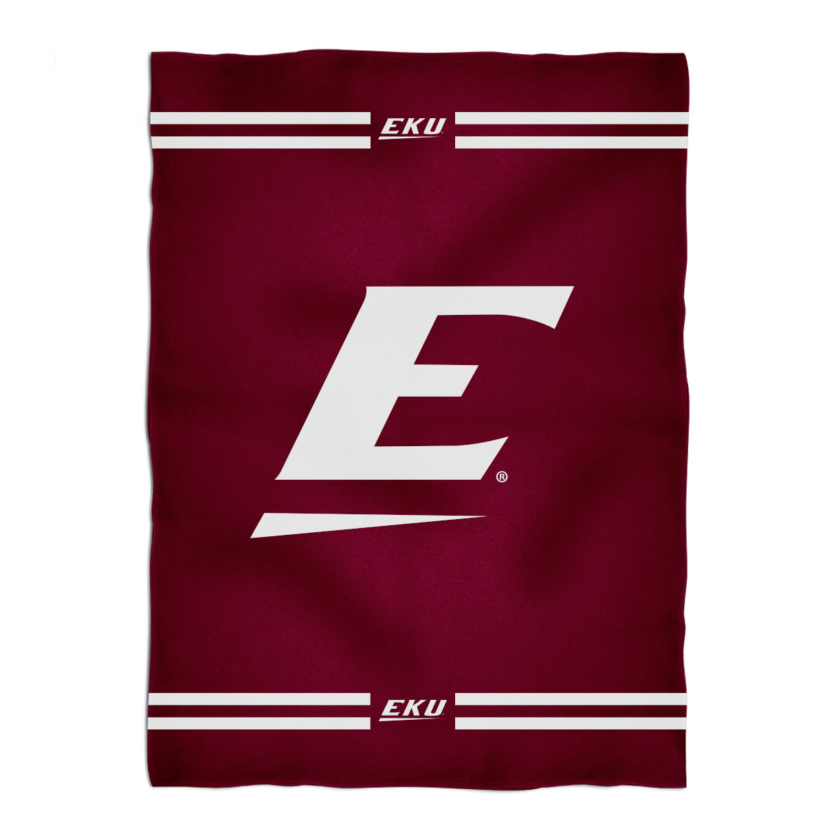 Eastern Kentucky Colonels EKU Game Day Soft Premium Fleece Maroon Throw Blanket 40 x 58 Logo and Stripes