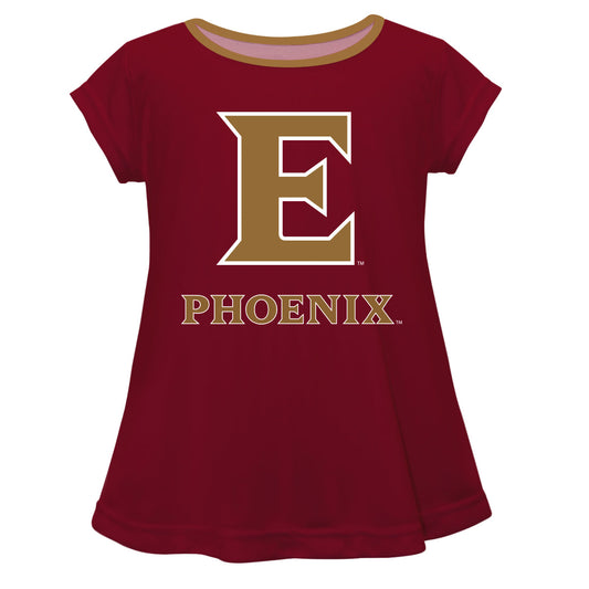 Elon University Phoenix Girls Game Day Short Sleeve Maroon Laurie Top by Vive La Fete