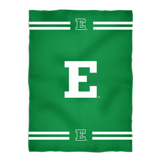 Eastern Michigan Eagles Game Day Soft Premium Fleece Green Throw Blanket 40 x 58 Logo and Stripes