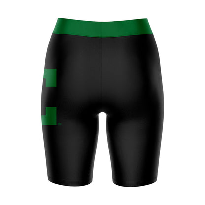 EMU Eagles Vive La Fete Game Day Logo on Thigh and Waistband Black and Green Women Bike Short 9 Inseam"