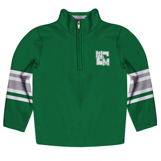 ENMU Eastern New Mexico Greyhounds Game Day Green Quarter Zip Pullover for Infants Toddlers by Vive La Fete