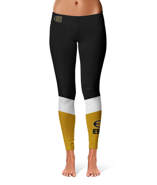 Emporia State Hornets Vive La Fete Game Day Collegiate Ankle Color Block Women Black Gold Yoga Leggings