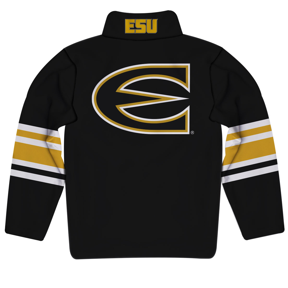 Emporia State Hornets Game Day Black Quarter Zip Pullover for Infants Toddlers by Vive La Fete